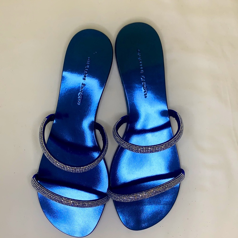 Giuseppe zanotti size 9.5 Kanda blue crystal sandal